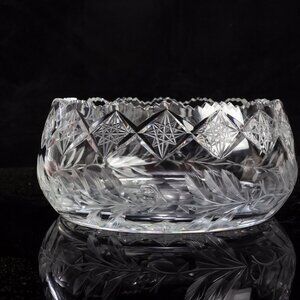 Bohemian Cut Crystal Fruit Bowl